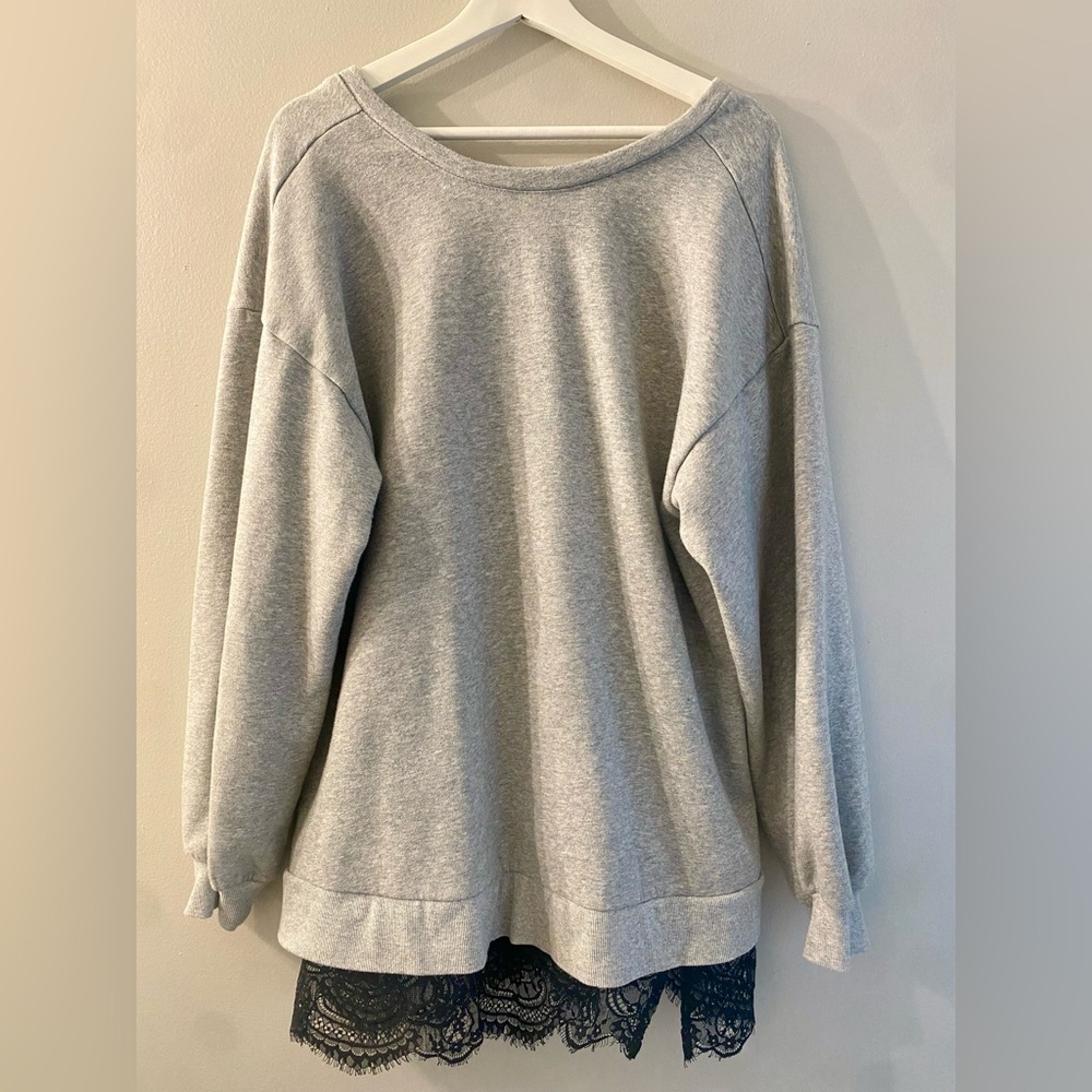 Anthropologie - Pilcro Light Gray Sweatshirt